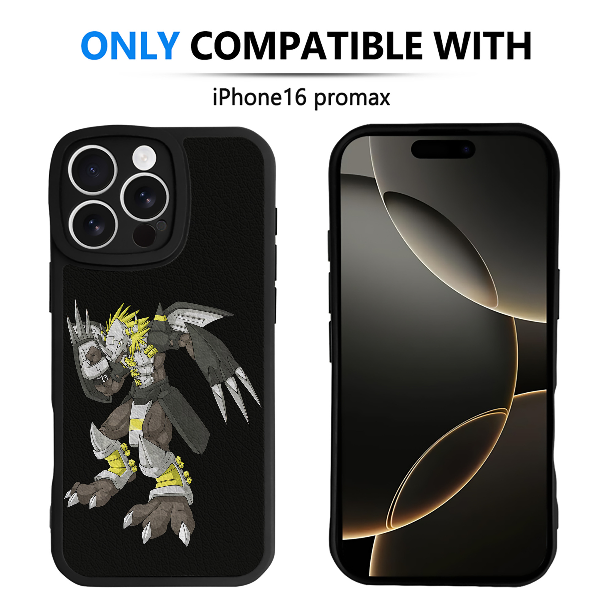 （画像用） Digimon デジタルモンスター/デジモン 【iPhone 16シリーズ対応】シリコンスマホケース（レザー調） 材質：シリコン